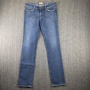 Paige Skyline Drive Jeans Womens 30 Blue Medium Wash Low Rise Skinny Stretch